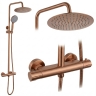 душова система для душу з термостатом Rea Lungo copper brushed (REA-P6734)