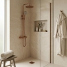 душова система для душу з термостатом Rea Lungo copper brushed (REA-P6734)