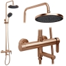 душевая система с изливом Rea Arcos brushed copper (REA-P8715)
