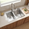 кухонная мойка Rea Toby 56x48 с сифоном brush nickel (ZLE-06417)