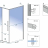 душова кабіна Rea Solar 90x90 безпечне скло прозоре, copper brush (REA-K9512)