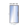 душові двері Rea Solar 150x195 безпечне скло, прозоре (REA-K6360)