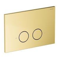 инсталляция Omnires Flush Set, панель смыва STEEL-R45, brushed brass (STFWC1R45-RBSB)