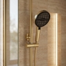 душевая система с изливом Rea Prime brushed gold (REA-P7624)