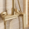 душевая система с изливом Rea Prime brushed gold (REA-P7624)