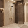 душевая система с изливом Rea Prime brushed gold (REA-P7624)