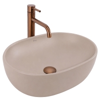 умивальник Rea Focus 48,5x34,5 накладний Taupe матовий (REA-U3228)