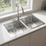 кухонная мойка Rea Joel 83x55 с сифоном brush nickel (ZLE-06413)