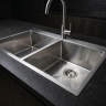 кухонная мойка Rea Joel 83x55 с сифоном brush nickel (ZLE-06413)