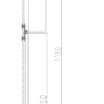 душевые двери Omnires Manhattan 120x195 см безопасное стекло chrome/transp (ADP12XLUX-TCRTR)