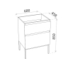 тумбочка с умывальником Lavita Topeka 60 напольная, white (5900378345534)