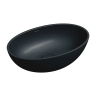 умивальник Omnires Shell 50х32 matt black lava (SHELL500UNBLV)