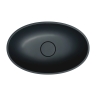 умивальник Omnires Shell 50х32 matt black lava (SHELL500UNBLV)