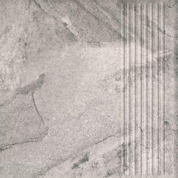 ступень Paradyz Mattone 30x30 pietra grafit, mat, structura