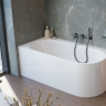 ванна акриловая Radaway Vanesa 170х75 справа, пристенная с ножками + сифон + Slim-перелив (WA1-71-175x075R)