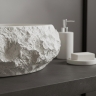 умывальник Rea Mika Ivory 50x38 матовый, белый, имитация камня (REA-U7350)