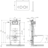 инсталляция Omnires Flush Set, панель смыва STEEL-R45, brushed copper (STFWC1R45-RCPB)