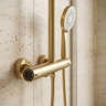 душова система з виливом Rea Drop з термостатом brushed gold (REA-P9662)