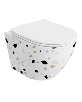 унитаз Lavita Sofi slim stone подвесной, сиденье дюропласт, без ободка (5900378326496)