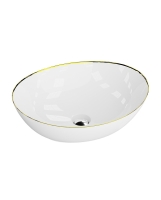 умывальник Lavita Fresa Gold Line 41,5x34x13,5 белый (5900378334378)