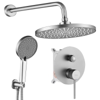 душова система прихованого монтажу Rea Lungo Stripe brushed nickel (REA-P9493)