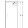 душові двері Omnires Manhattan 80x185см безпечне скло, хром (S80DCRTR)