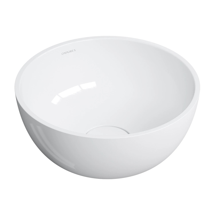 умивальник Omnires Shell 35 cm gloss white (SHELL350UNBP)