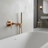 змішувач для ванни Rea Lungo прихованого монтажу, brushed copper + box (REA-B4568)