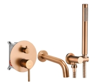 змішувач для ванни Rea Lungo прихованого монтажу, brushed copper + box (REA-B4568)