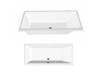 ванна акриловая Radaway Duna 160x75 пристенная с ножками + сифон (WA1-61-160x075S)