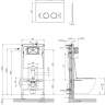 инсталляция Omnires Flush Set ECO, панель смыва STEEL-R45, polished copper (STFWCECO1R45-RCP)