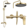 душевая система с изливом Rea Vision brushed gold (REA-P9667)