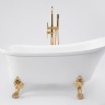 акрилова ванна Rea Brasso 160x71,5 gold + сифон + пробка click/clack (REA-W5631)