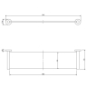 поличка Omnires Modern Project graphite (MP60930GR)