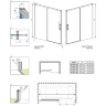 штора для ванни Radaway Idea PN DWJ 160x150 ліва, безпечне скло, прозоре (10003160-01-01L)