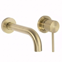 змішувач для умивальника Rea Lungo прихованого монтажу, stripe brush gold + box (REA-B7431)