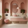 умывальник Rea Duo 38x38 Sweet Pink matt (REA-U3606)