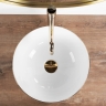 умивальник Rea Stella 35,5x35,5 gold brush/white (REA-U9087)