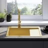 кухонная мойка Rea Fin 62x48 с сифоном, brush gold (ZLE-06013)