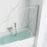 штора для ванны Rea Lagos Fix 80x140 стекло прозрачное, хром (REA-W5630)