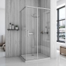душевая кабина Rea City 80x100 nickel brush, стекло прозрачное (REA-K6497)