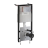 инсталляция Omnires Flush Set, панель смыва STEEL-R45, brushed nickel (STFWC1R45-RNI)