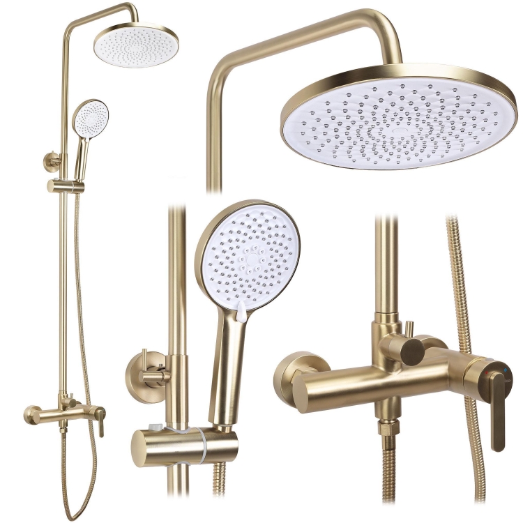 душевая система Rea Ontario brushed gold (REA-P9494)