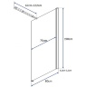 душова стінка Rea Craft 80x185 безпечне скло, прозоре (REA-K4201)
