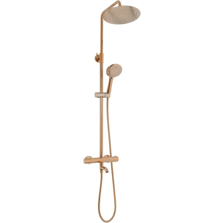 душевая система для ванны и душа с термостатом Rea Lungo copper (REA-P7997)