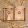 кухонная мойка Rea Joel 83x55 с сифоном brush copper (ZLE-06412)